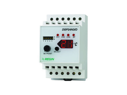 Display unit with temperature sensor inputs