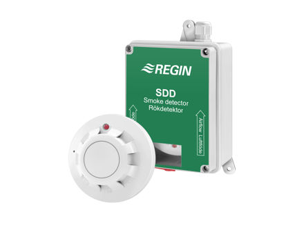 Ionisation single-tube smoke detector for duct mounting