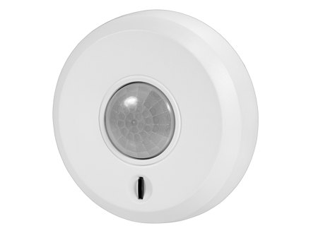 Wireless ceiling mounted motion detector