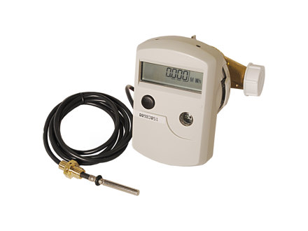 Energy meter with coaxial multi-jet turbine flow meter