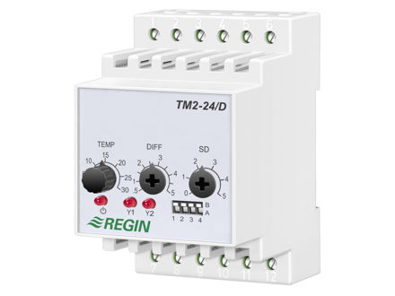 TM2-24/D - Thermostat électronique - 2 étages, montage sur rail DIN