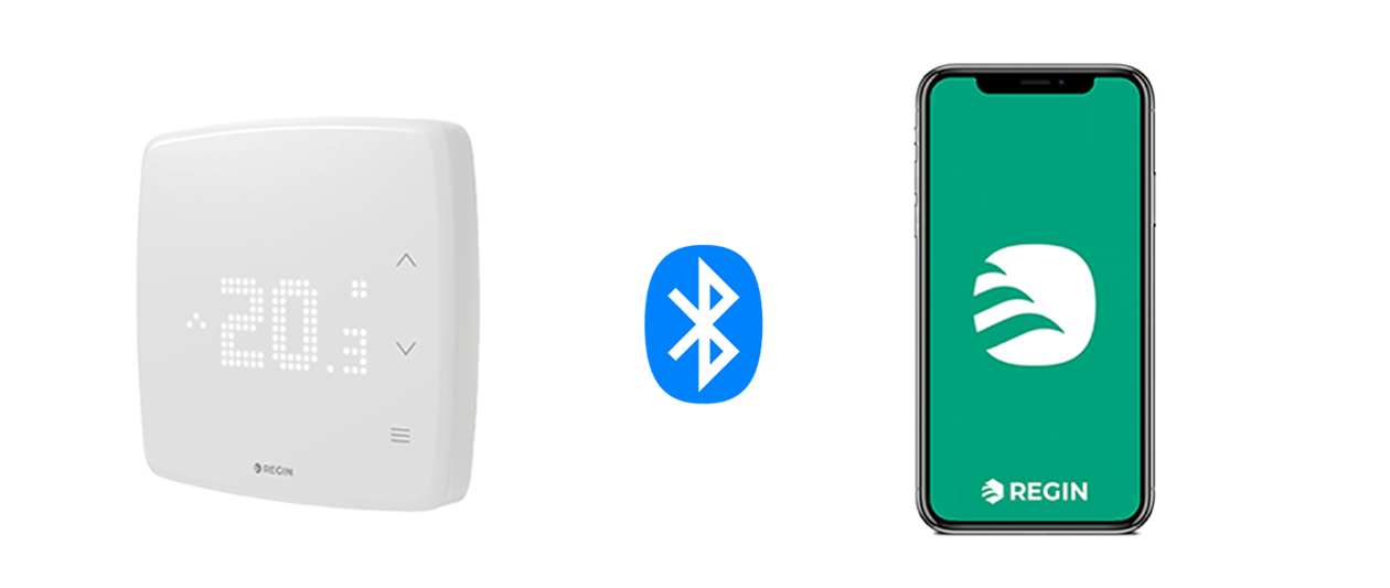 Regin:GO ansluter till Regins trådlösa produkter via Bluetooth.